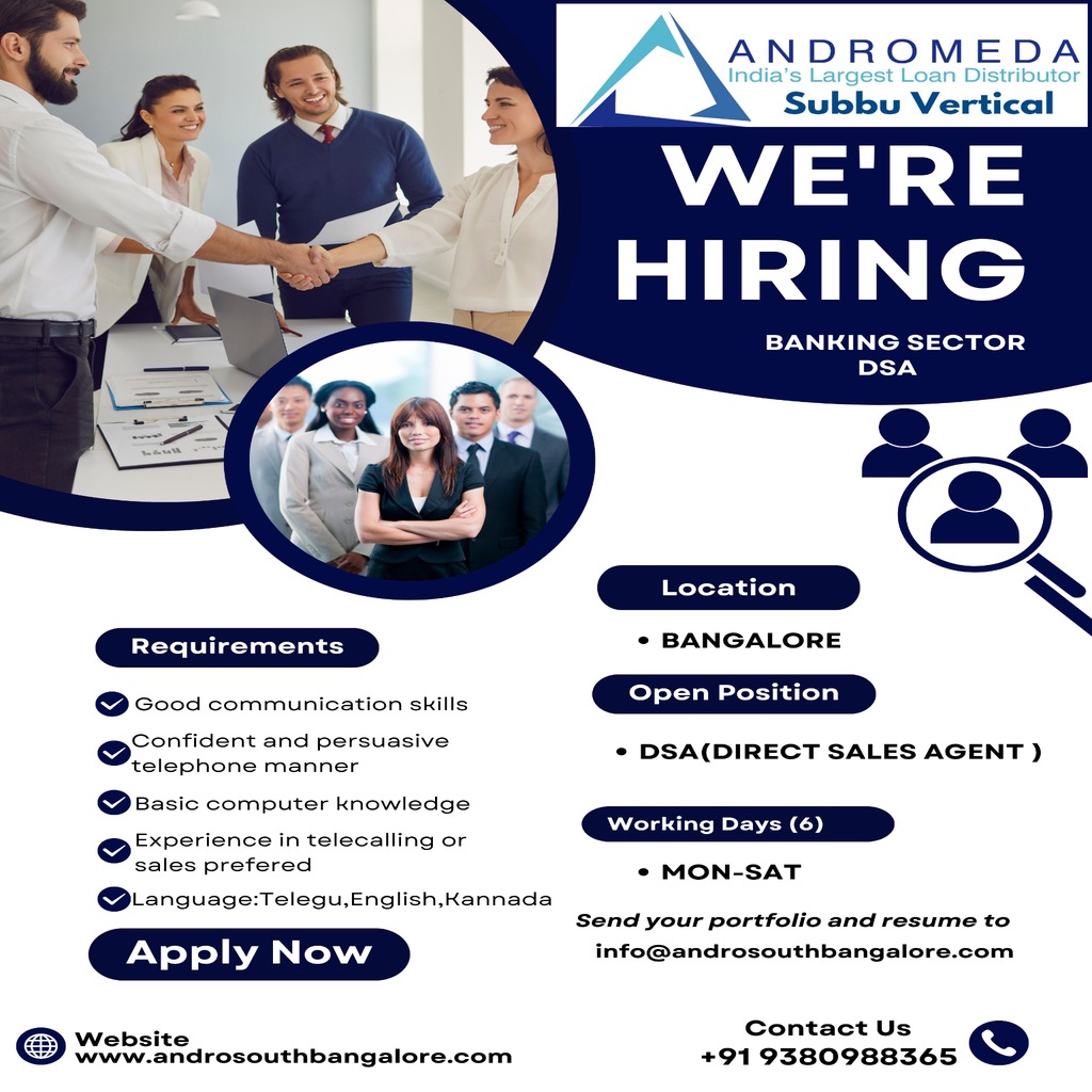 Andro South Bangalore Facebook ad: We're Hiring at Andro South Bangalore!