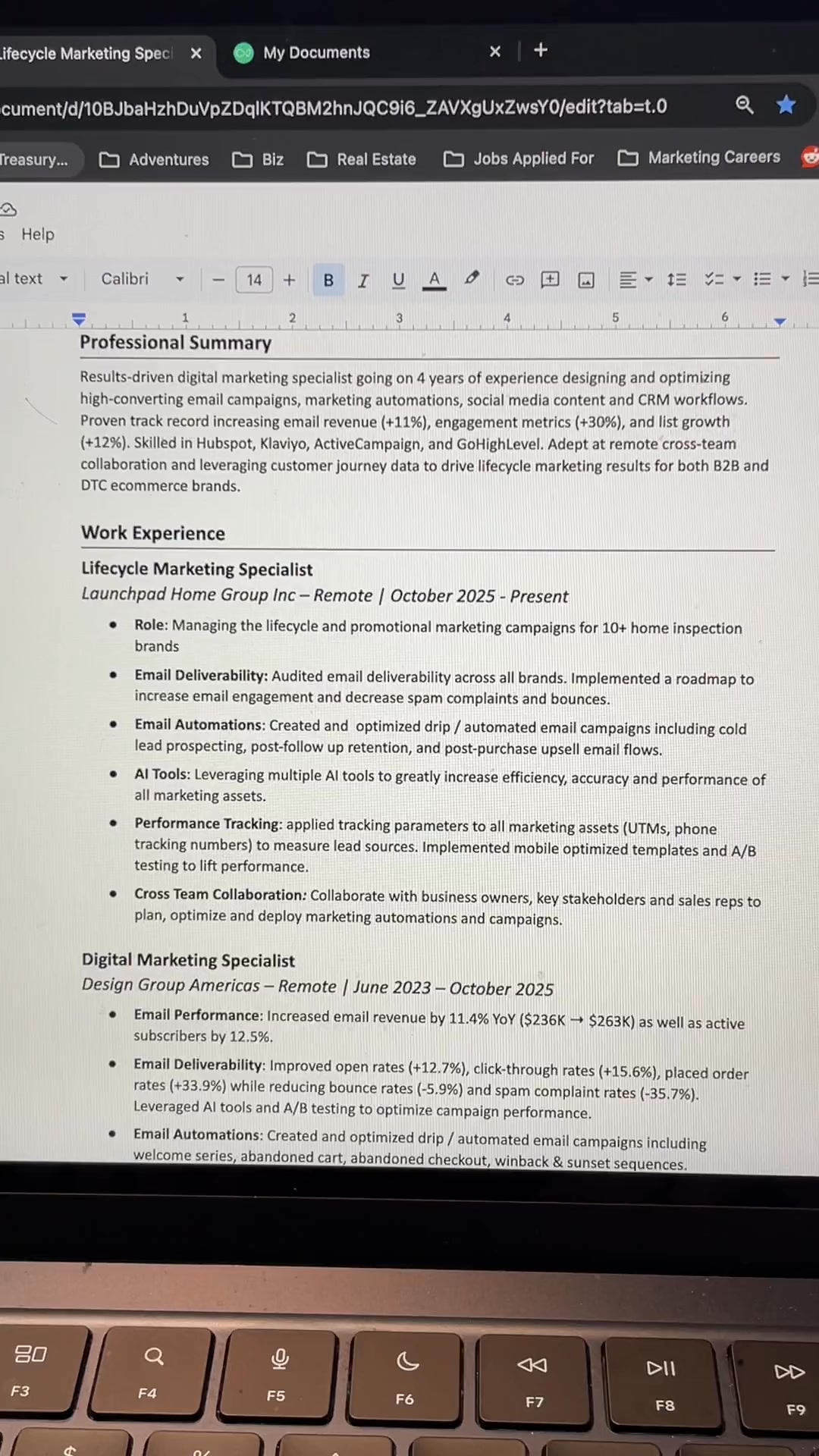 Enhancv Facebook ad: Find a job faster, despite the crazy job market