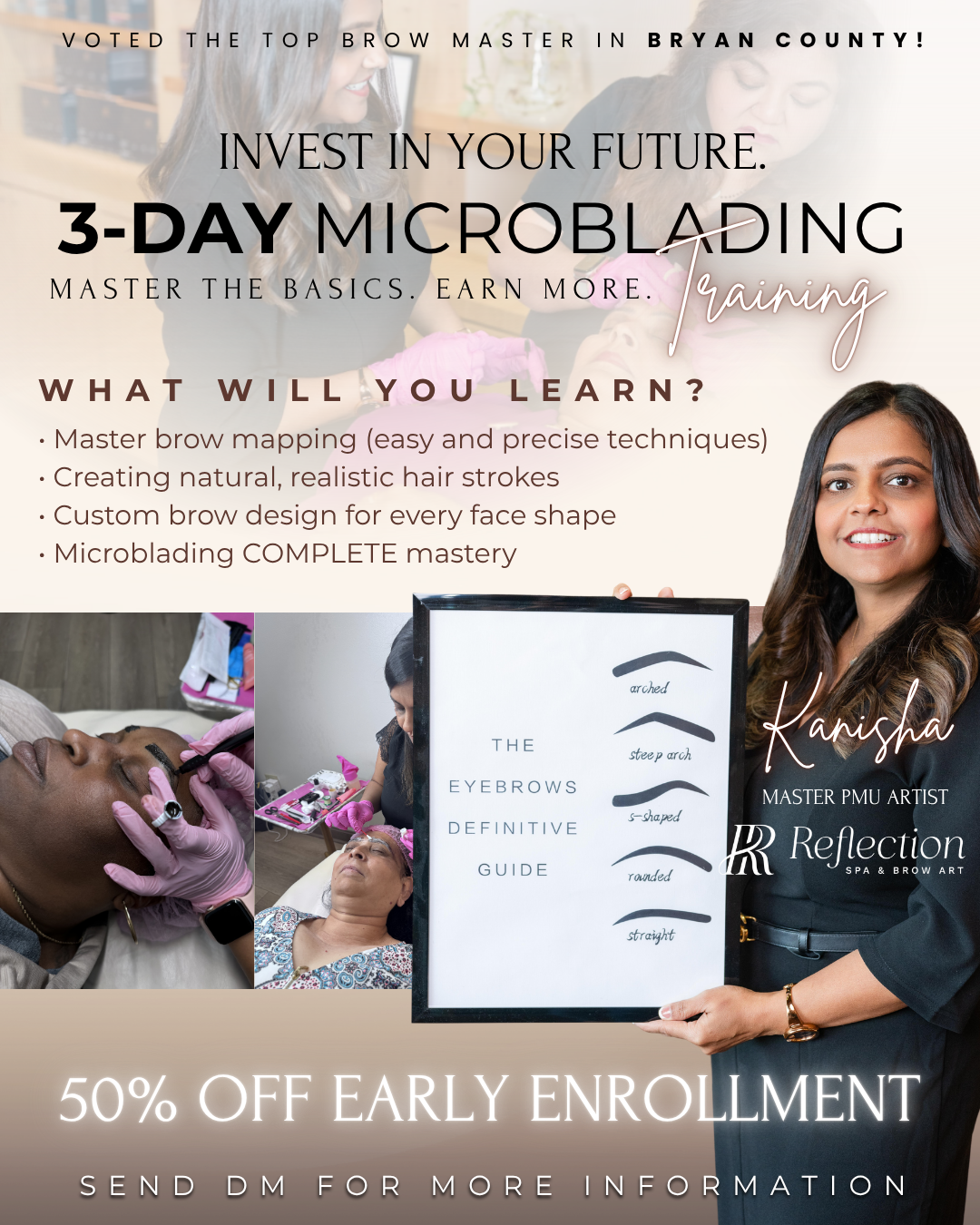 Reflection Spa & Brow Art Facebook ad: PMU TRAININGS!