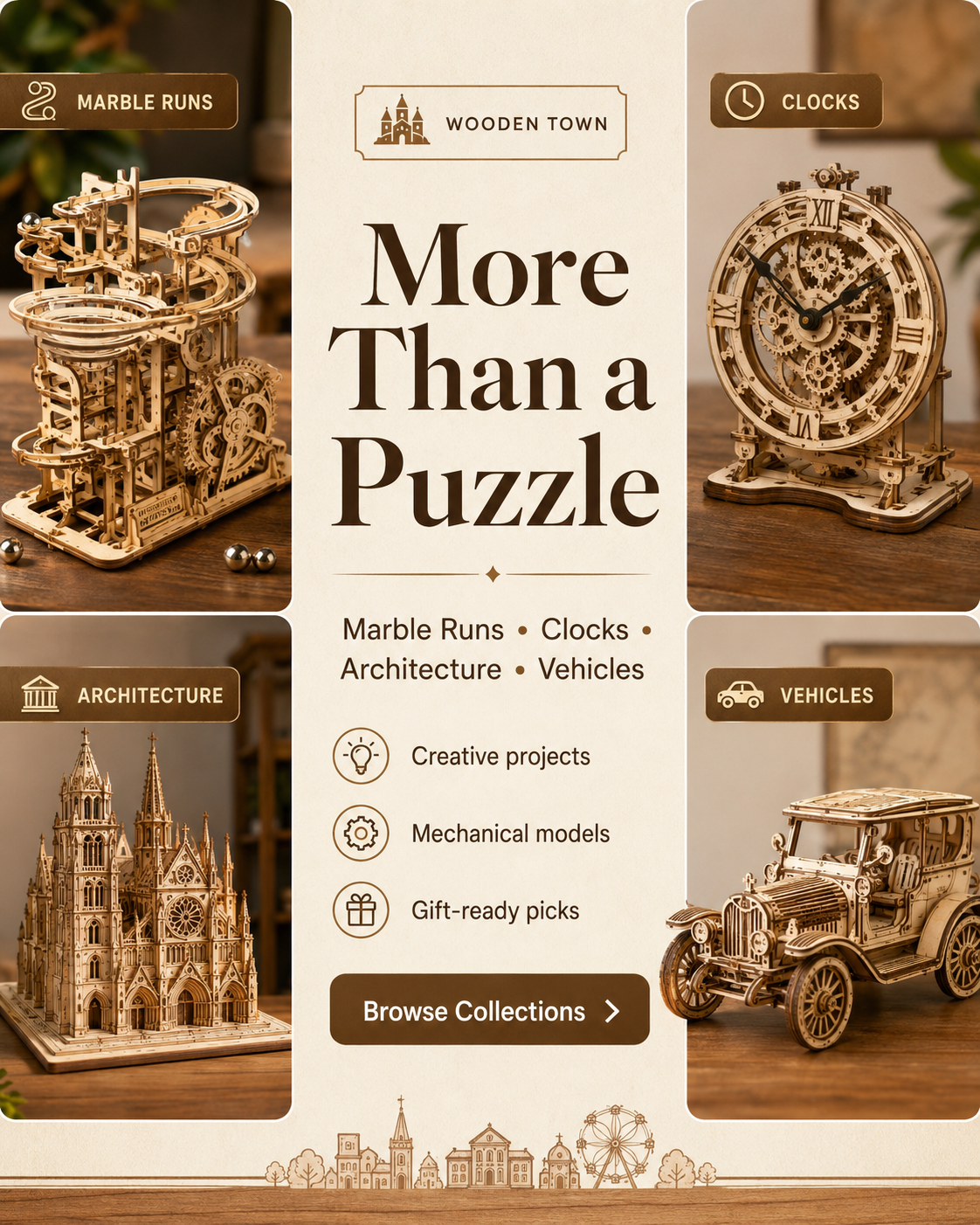Wooden-Town.com Facebook ad: The Gift They'll Actually Remember