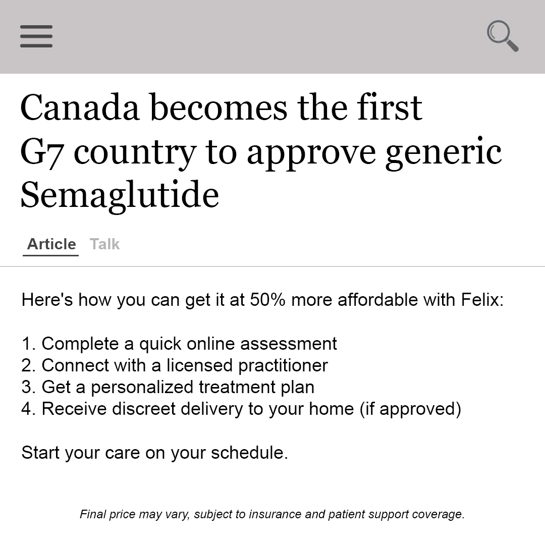 Felix Health Facebook ad