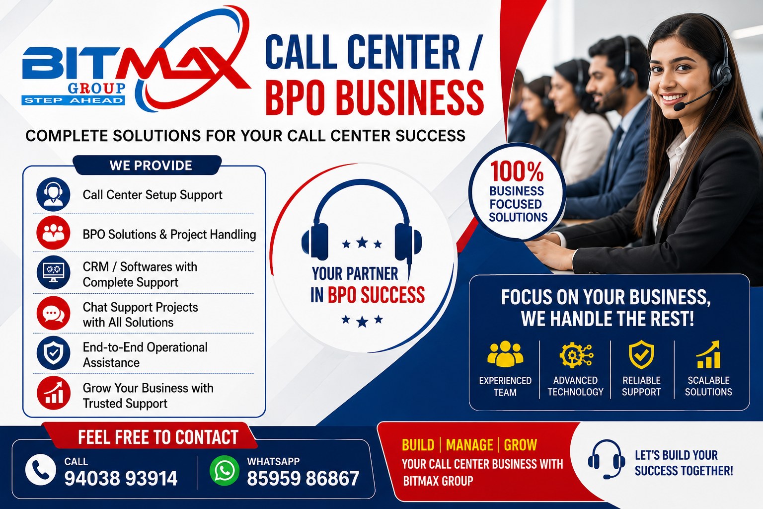 Bitmax Group Facebook ad: CALL CENTER / BPO BUSINESS SOLUTIONS