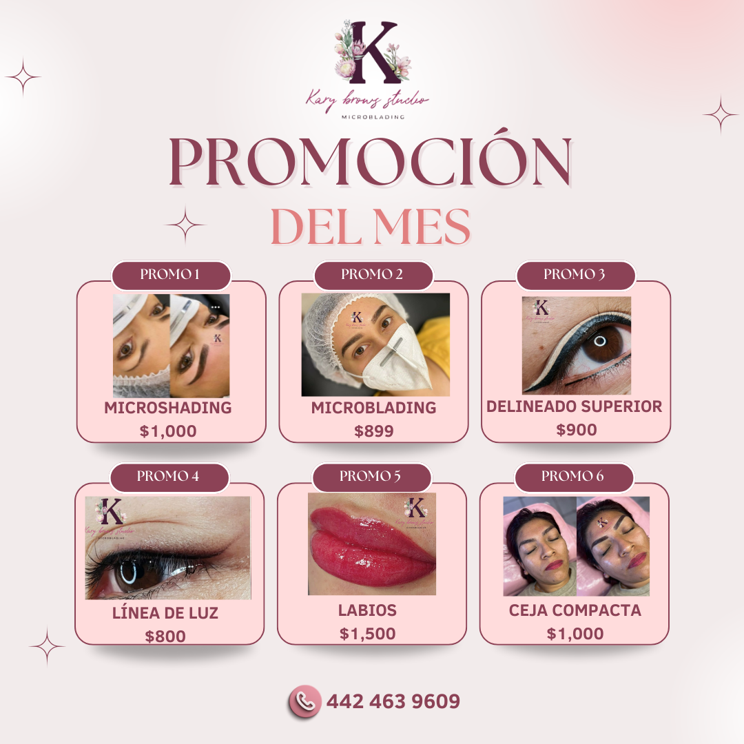 Kary brows studio puerta Real Facebook ad: ¡Este mes consiéntete más!