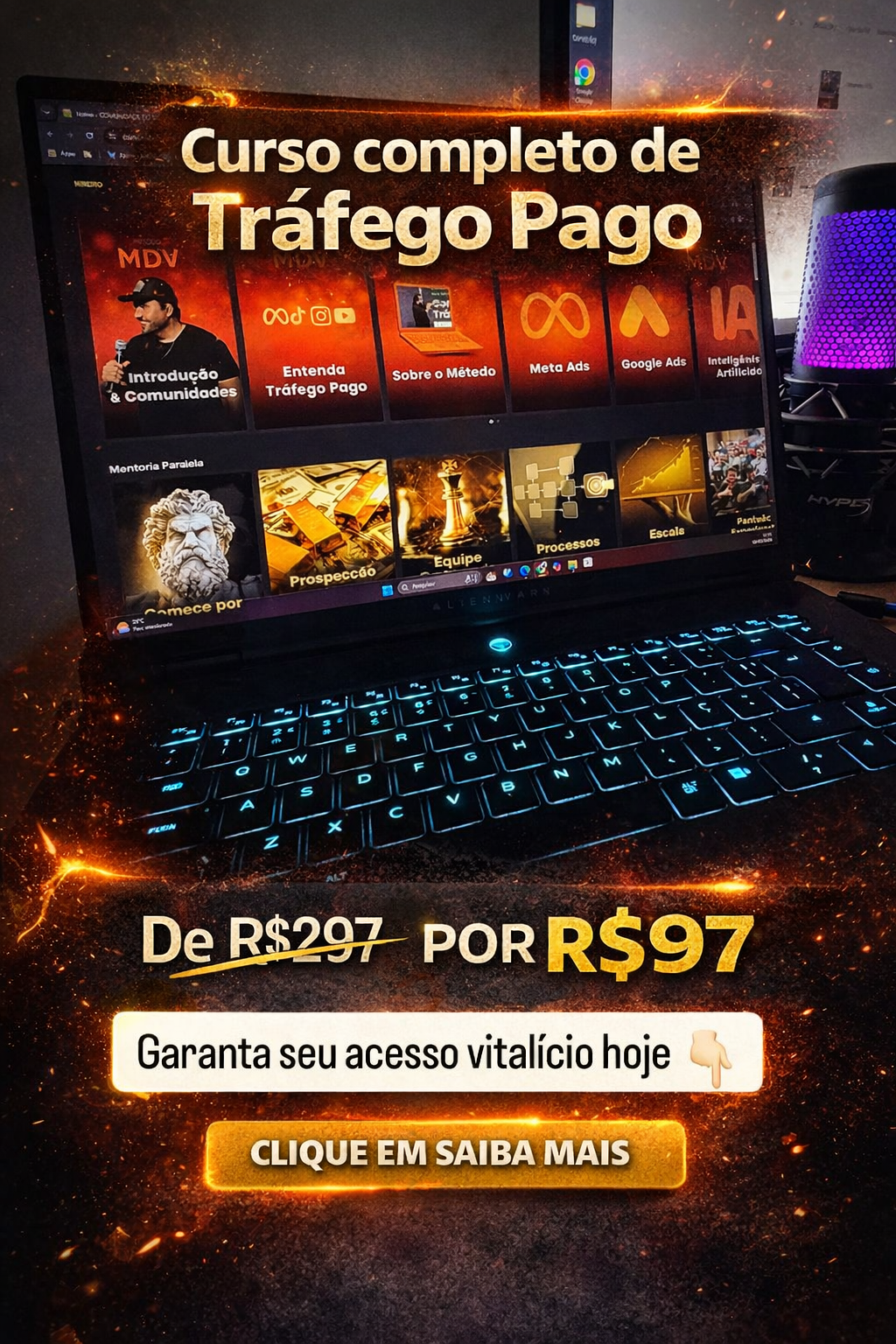Mineiro das Vendas Tráfego Pago Facebook ad