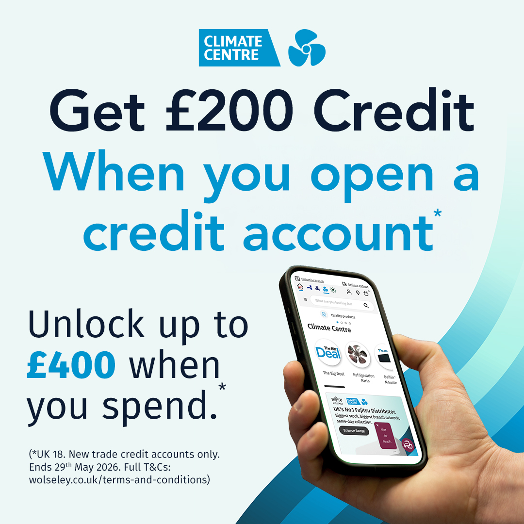 Wolseley Climate Centre Facebook ad: Get £200 credit when you open a Climate…
