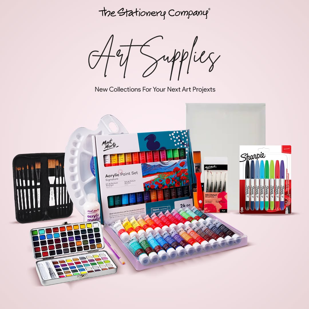 The Stationery Company Facebook ad: Affordable Art Supplies, Endless Creativity!