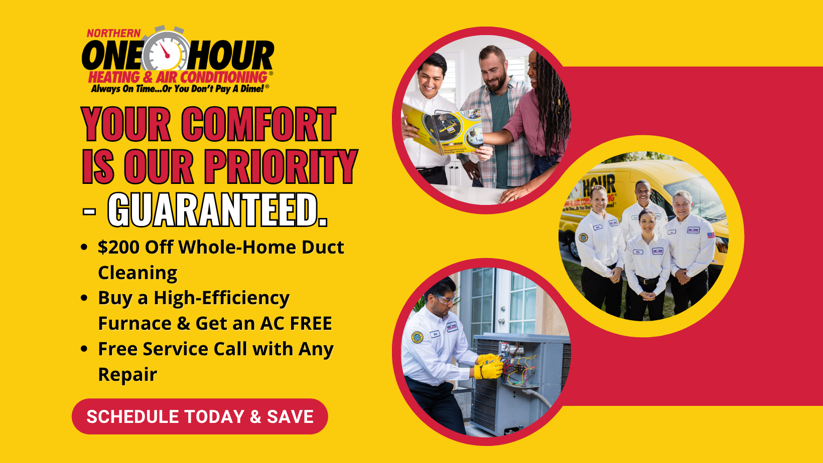 Northern One Hour Heating & Air Conditioning Facebook ad: FURNACE SYSTEM MEGA SALE