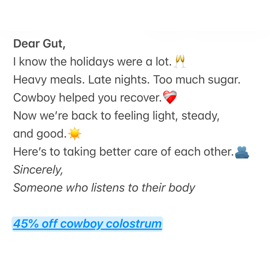 Cowboy Colostrum Facebook ad