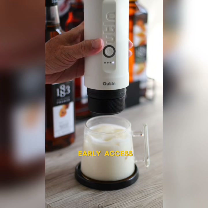 Outin Portable Electric Espresso Machine Facebook ad from Aug 15, 2026