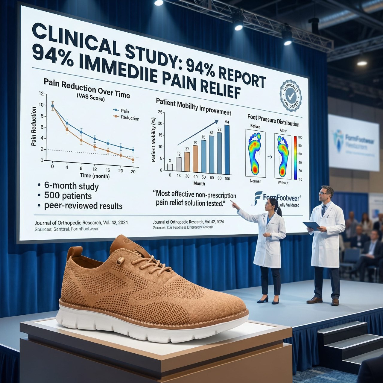 Form Footwear Facebook ad: Doctor Recommended for Foot Pain Relief