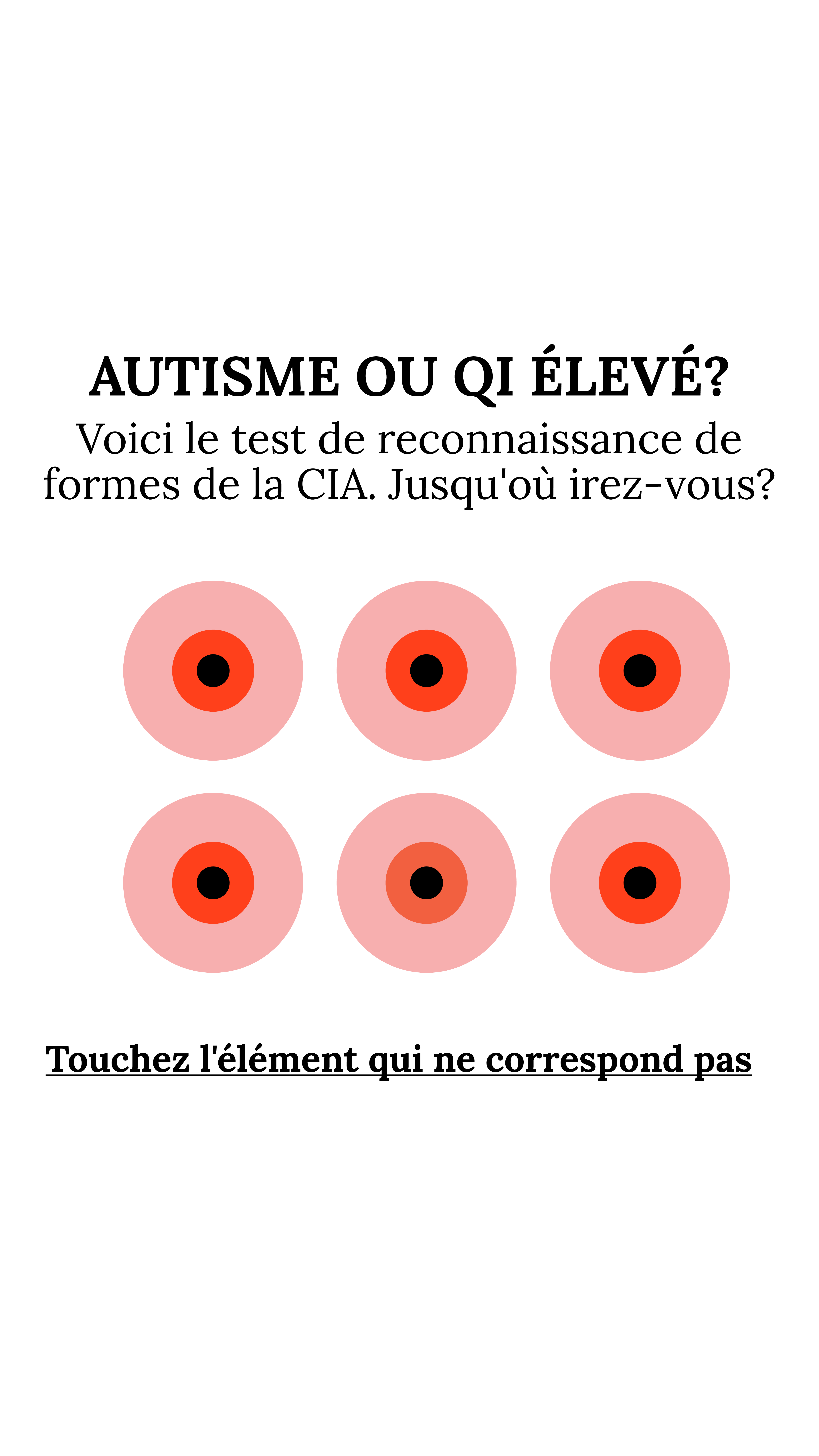 International IQ test Facebook ad