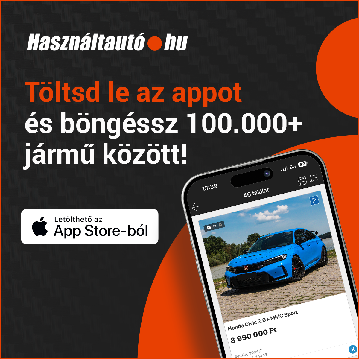 Használtautó.hu Facebook ad: Nézz körül, Használtautó.hu!