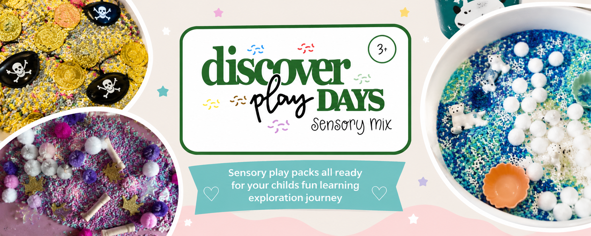 Discover Playdays Sensory Rice Facebook ad from Aug 4, 2026