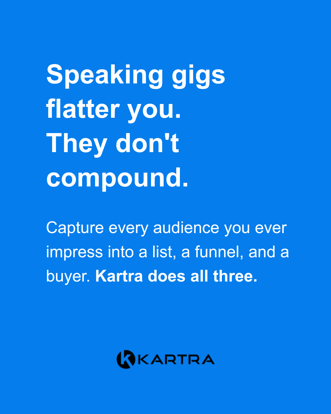 Kartra Facebook ad