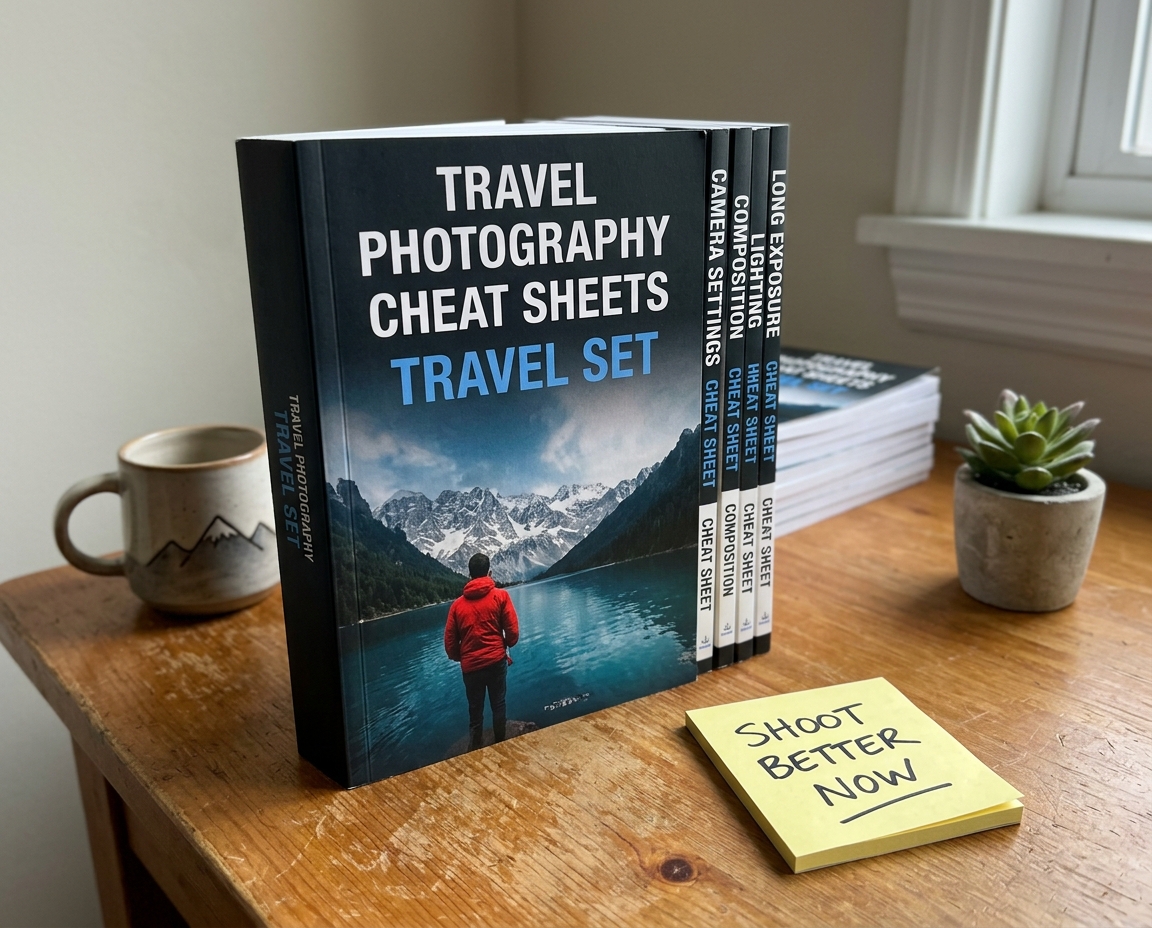 PictureCorrect Photography Tips Facebook ad: Photography Travel Cheat Sheets - The-Photo-eBook