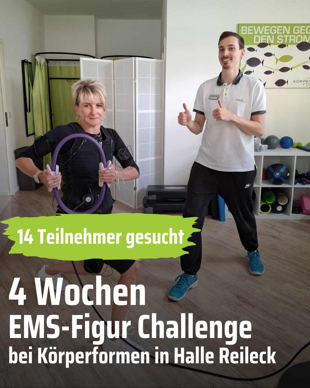 Körperformen Halle Reileck - EMS Gesundheitsstudio Facebook ad: 4 Wochen EMS Figur Challenge