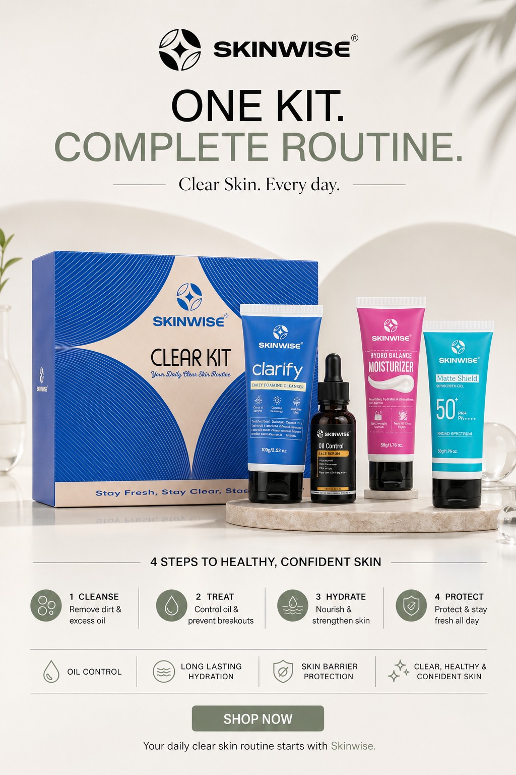 Skinwise Facebook ad: Still using random skincare products?