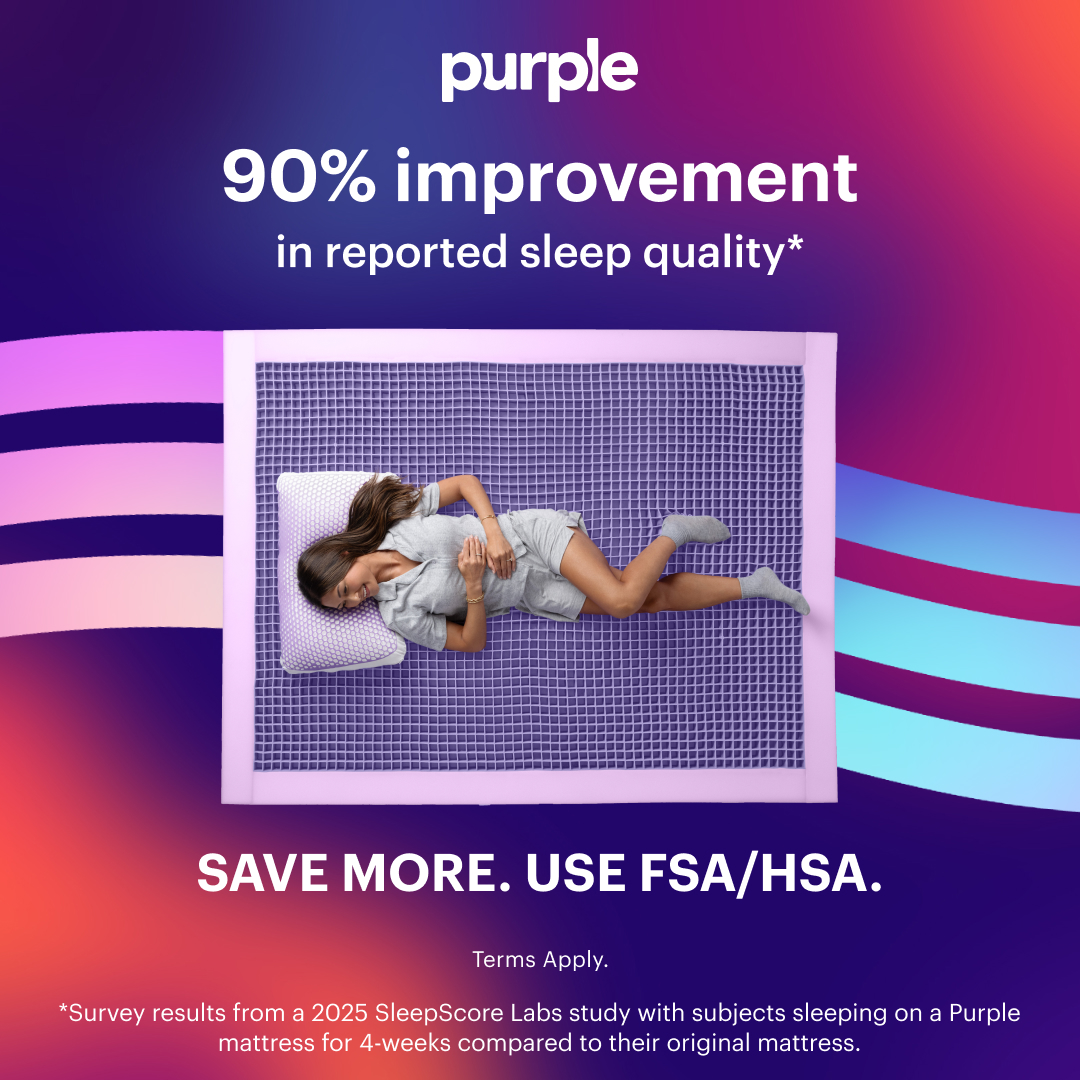 Purple Facebook ad: Save more. Use FSA/HSA.