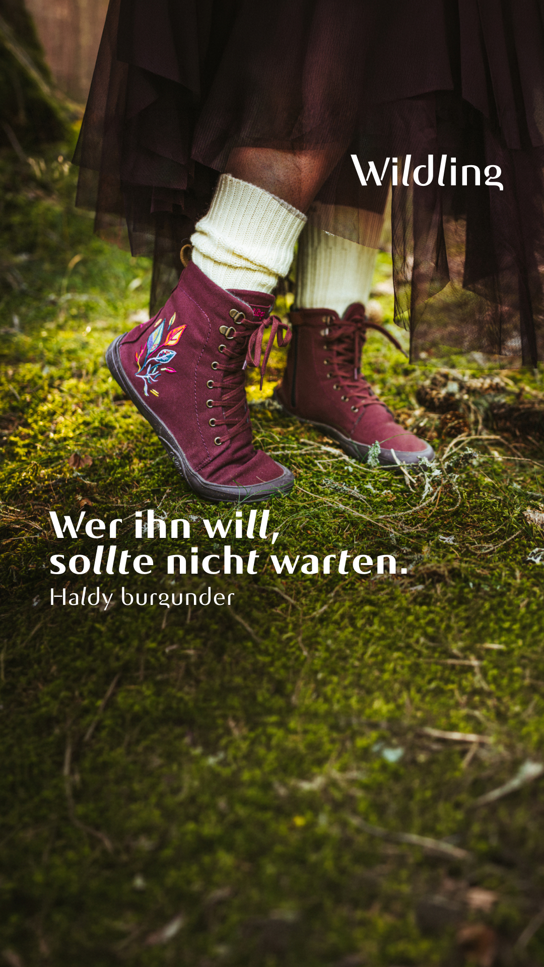 Wildling Shoes Facebook ad: Besonderer High Cut für den Winter