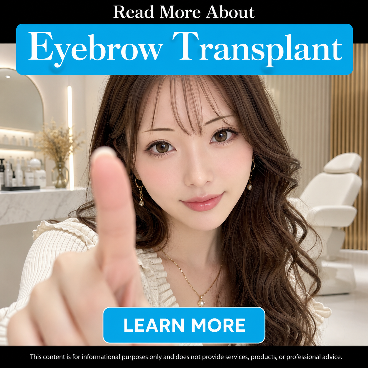 SkyLocks Facebook ad: Eyebrow Transplant: Hairline Shape, Recovery, and Cost…