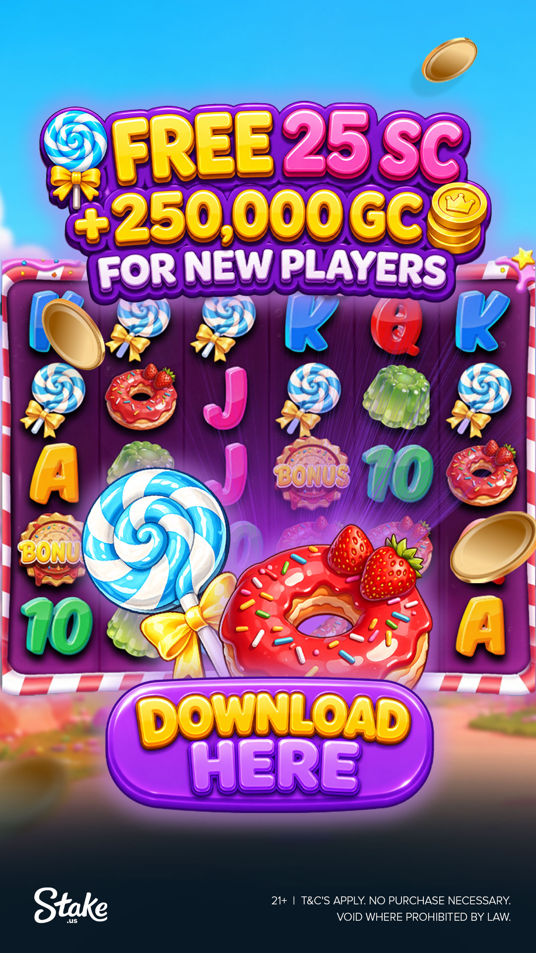 Stake.US app Facebook ad from May 20, 2026