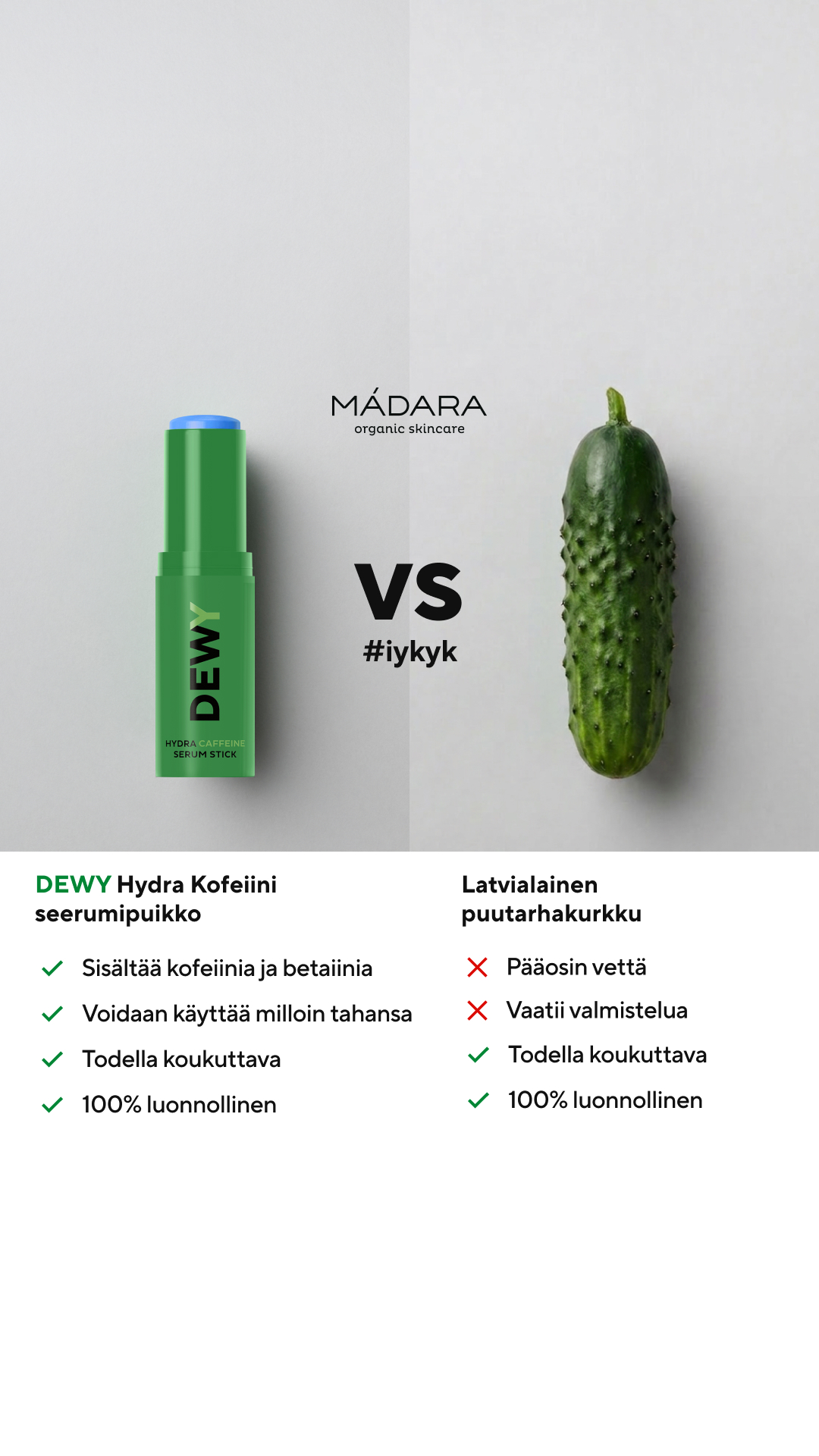 Mádara Organic Skincare Facebook ad