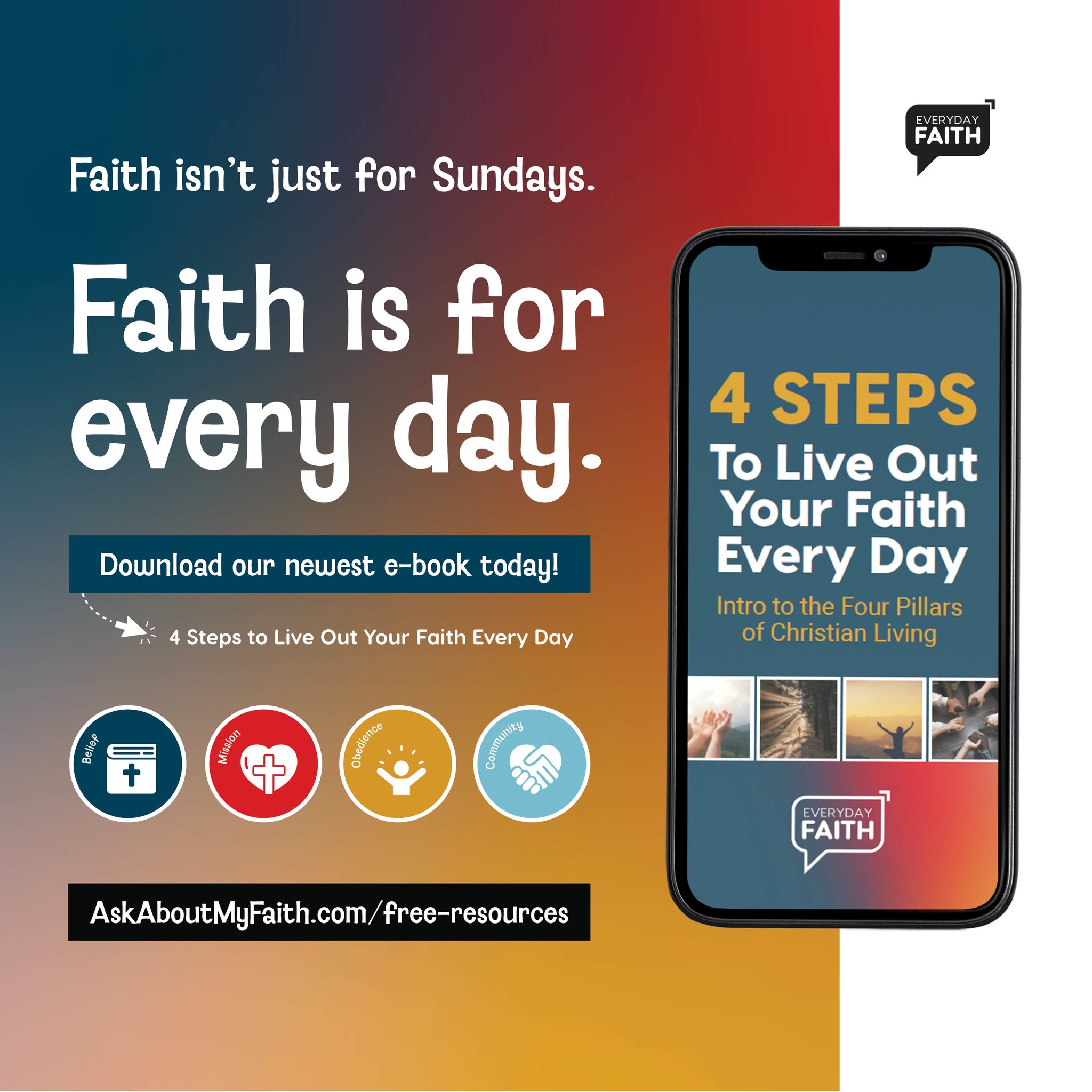 Ask About My Faith Facebook ad: Curious About Jesus?