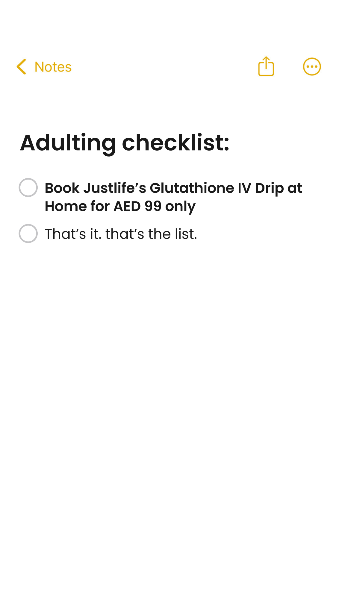 Justlife UAE Facebook ad