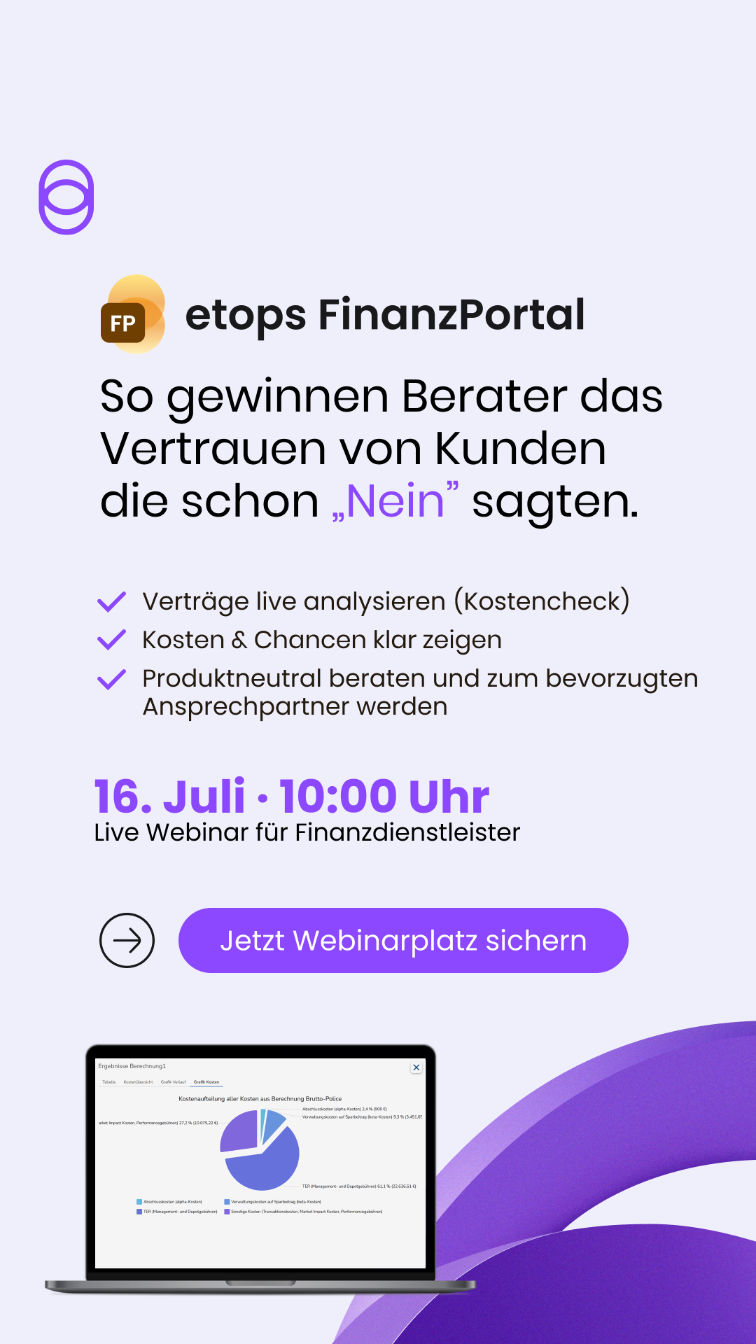 Etops FinanzPortal Facebook ad from Jul 3, 2026