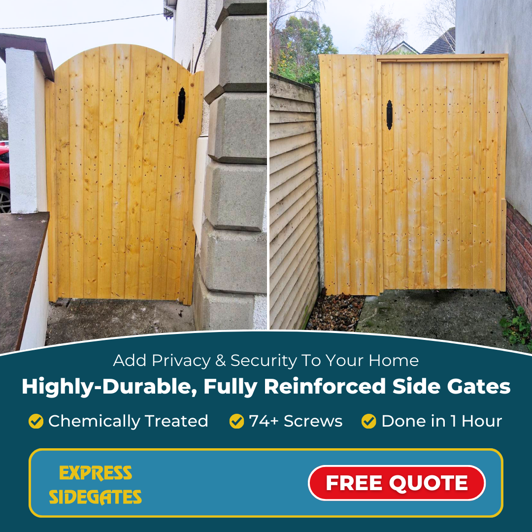 Express Sidegates Facebook ad: Get a New or Replacement Side Gate. FREE Quote