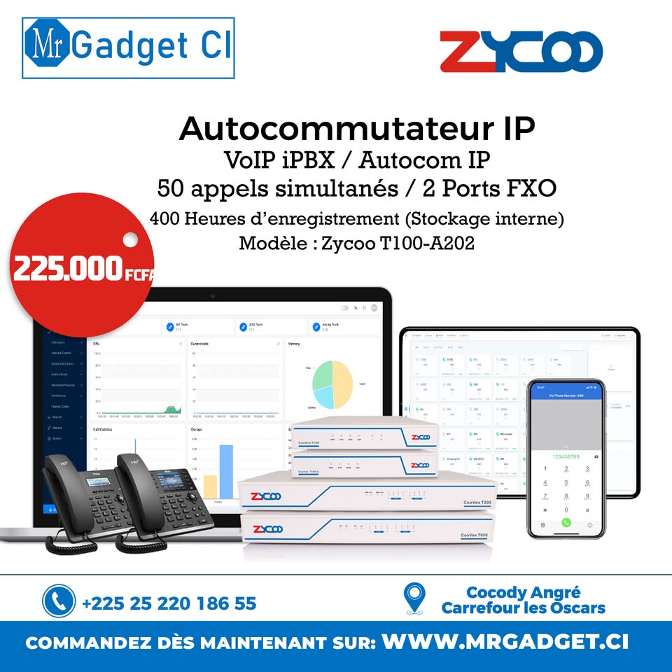 Mrgadget.ci Facebook ad: Autocom & Téléphone IP