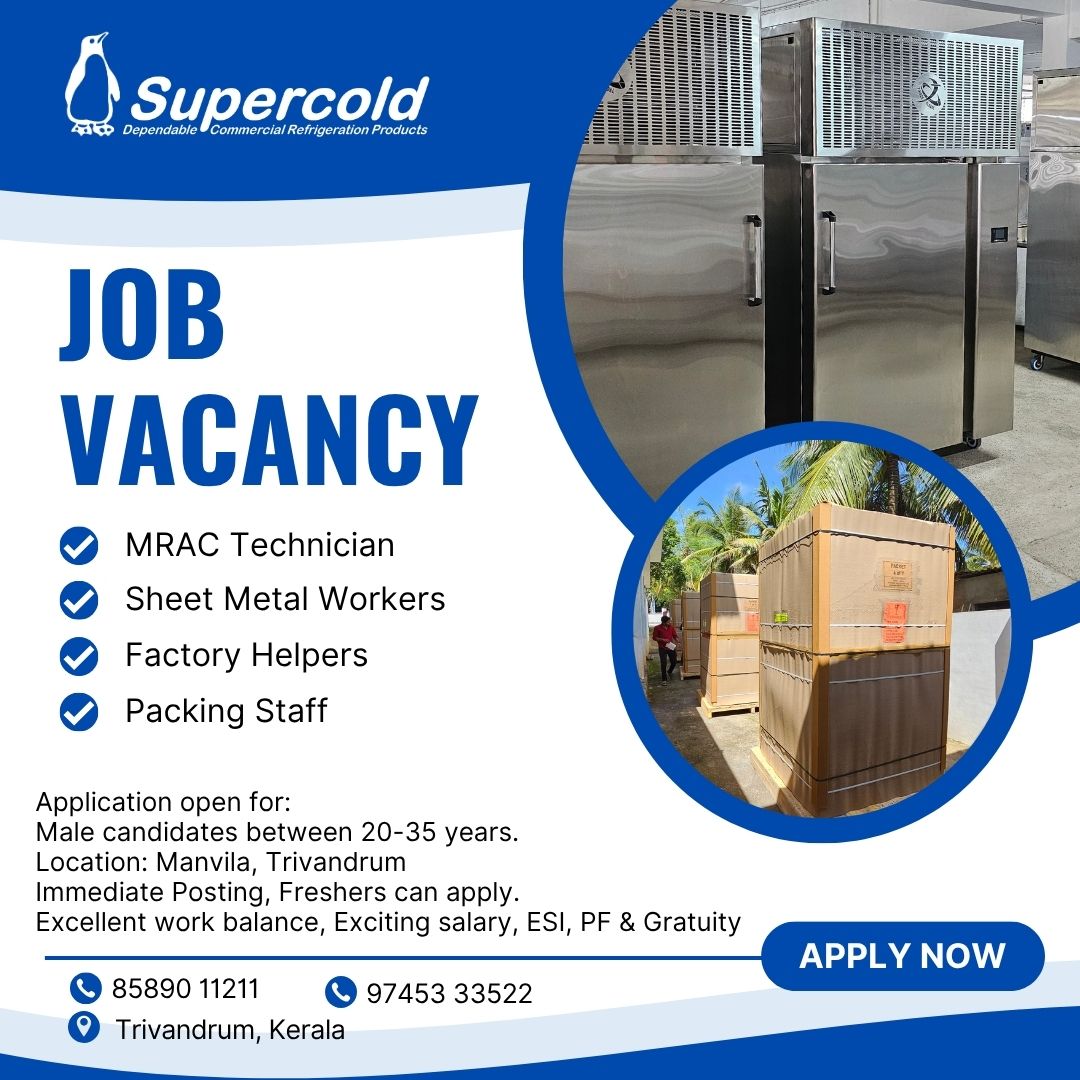 Supercold Refrigeration Systems Pvt Ltd Facebook ad: Urgent Hiring, Apply Today!