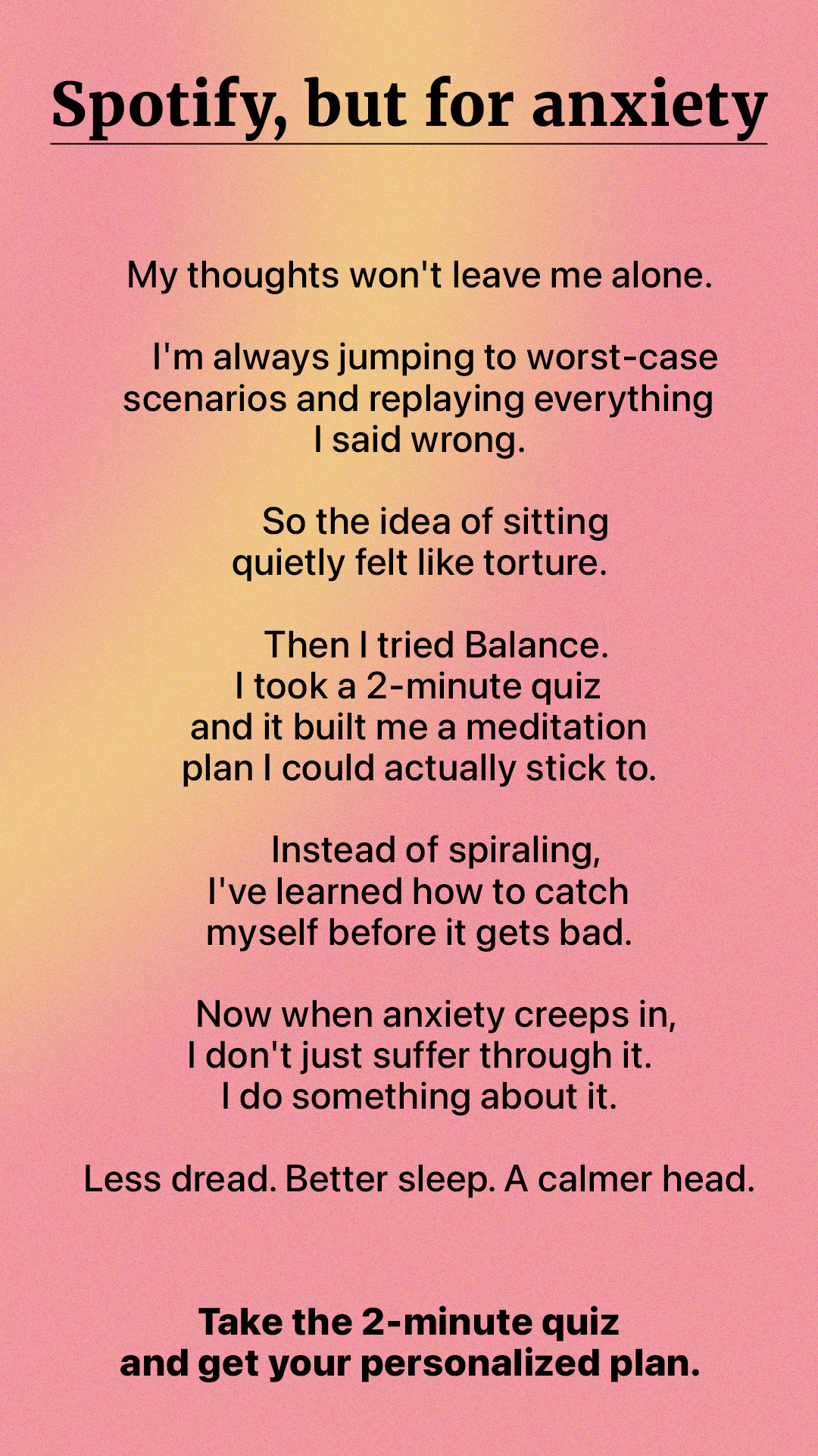 Balance: Meditation & Sleep Facebook ad