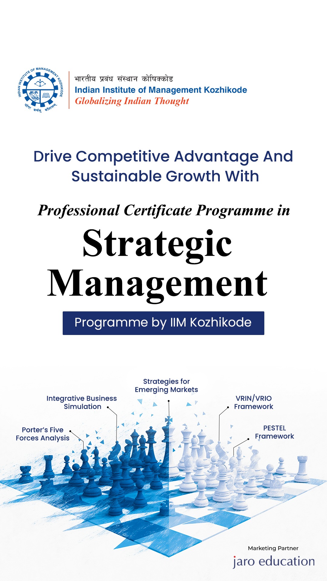 IIM Kozhikode - Online Certificate Programs Facebook ad