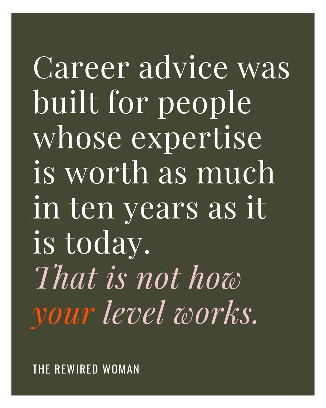 Rewired Woman Facebook ad: The advice you keep getting assumes the next…