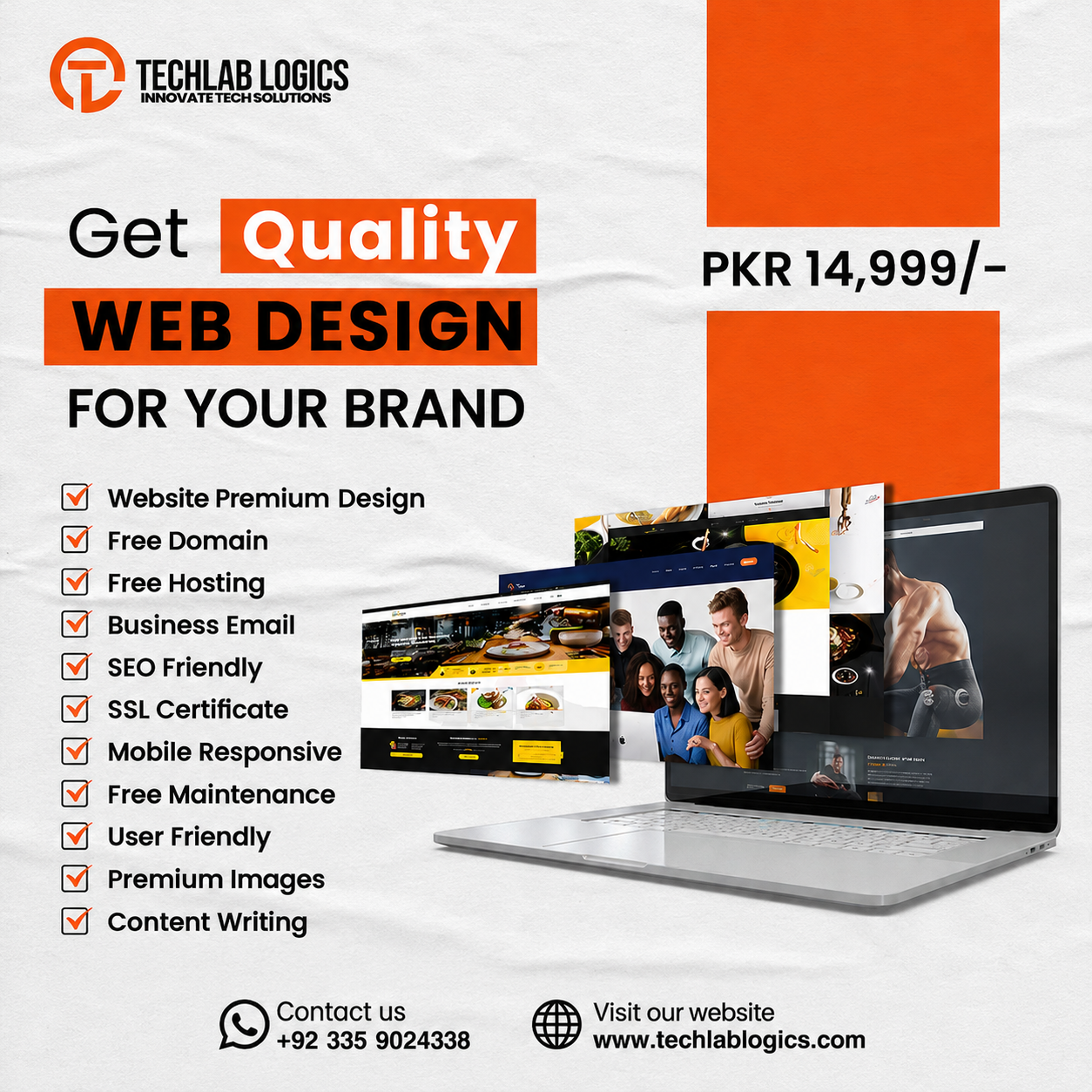 TechLab Logics Facebook ad: Starting from PKR 14,999.
