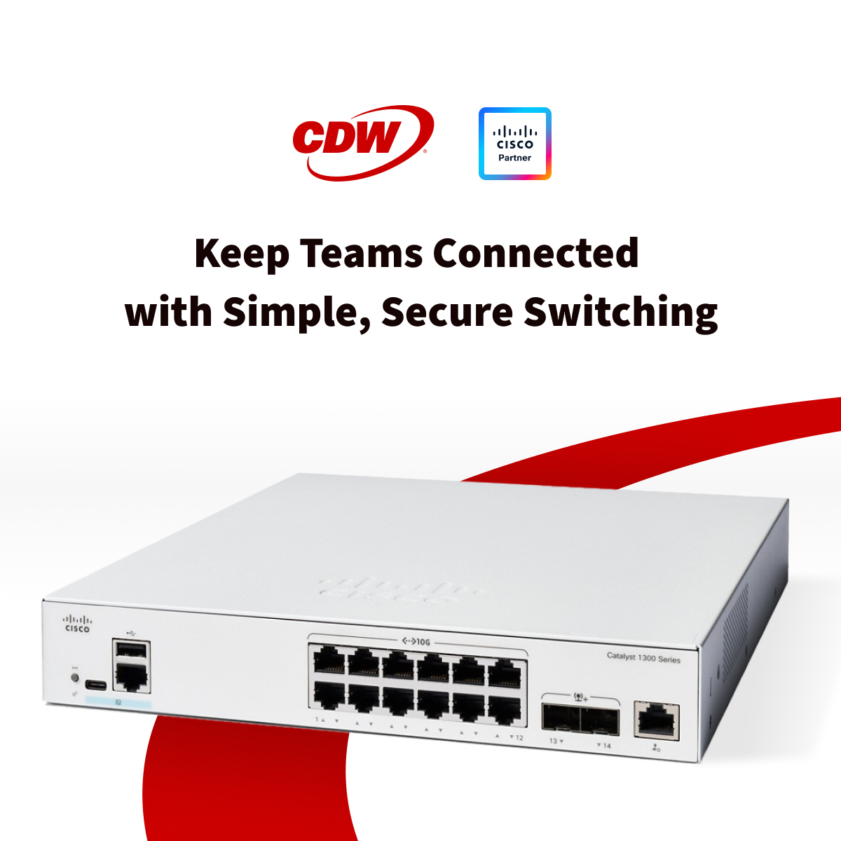 CDW Canada Facebook ad: Start Your Cisco Catalyst 1300 Upgrade