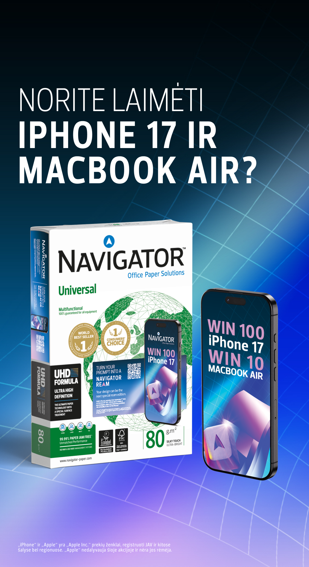 Navigator Paper Facebook ad: Navigator, Turn your prompt into a Navigator ream