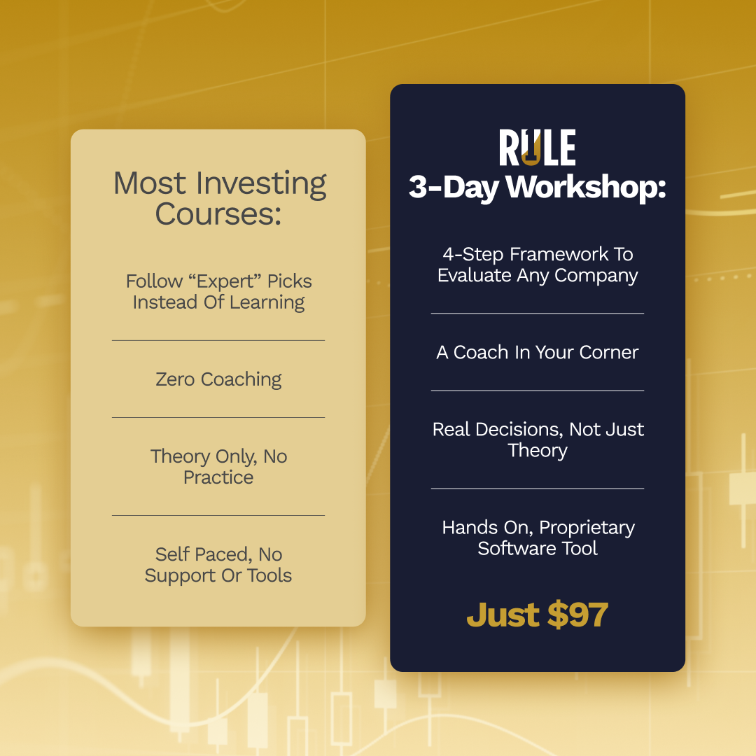 Phil Town's Rule #1 Investing Facebook ad: Hands-On Investing Education for $97