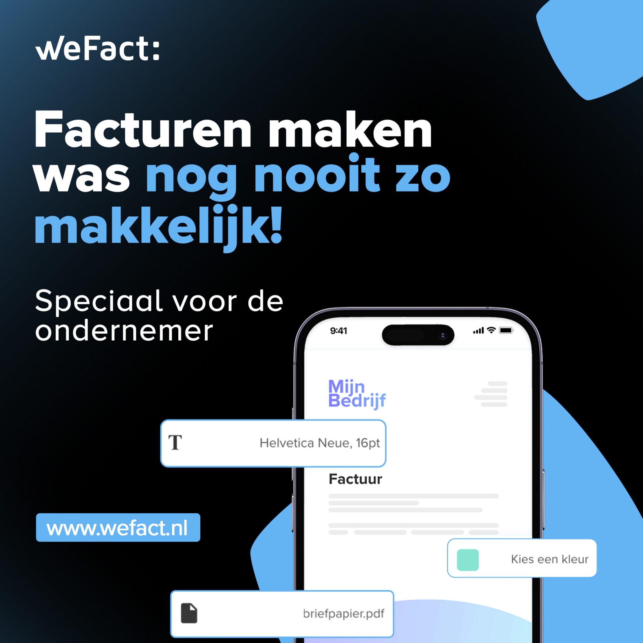 WeFact Facebook ad from Aug 13, 2025