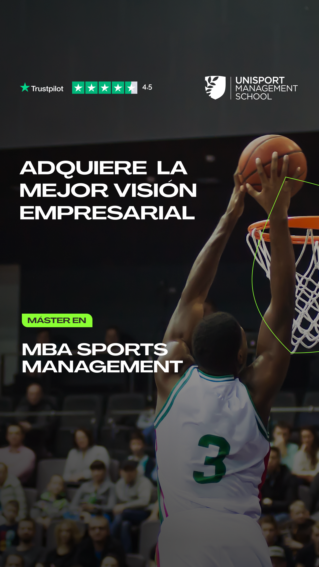 Unisport Management School Facebook ad