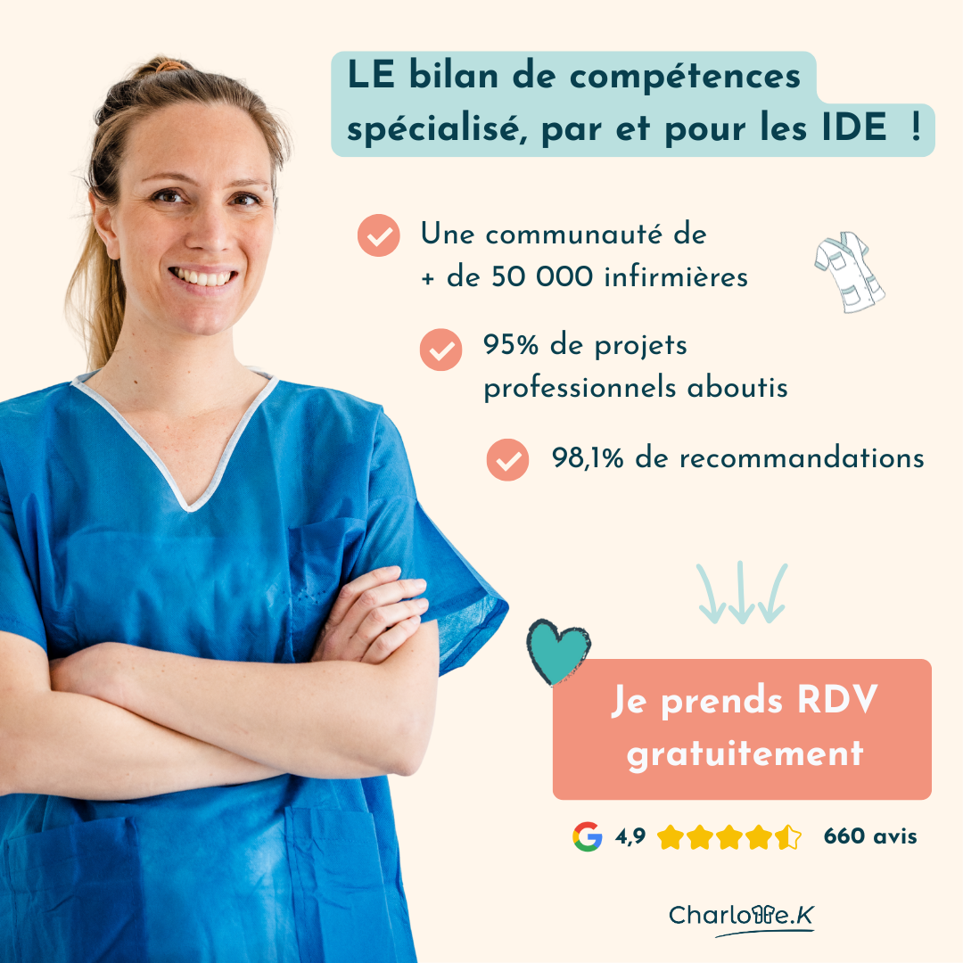 Charlotte K - Évolution et reconversion professionnelle après infirmière Facebook ad