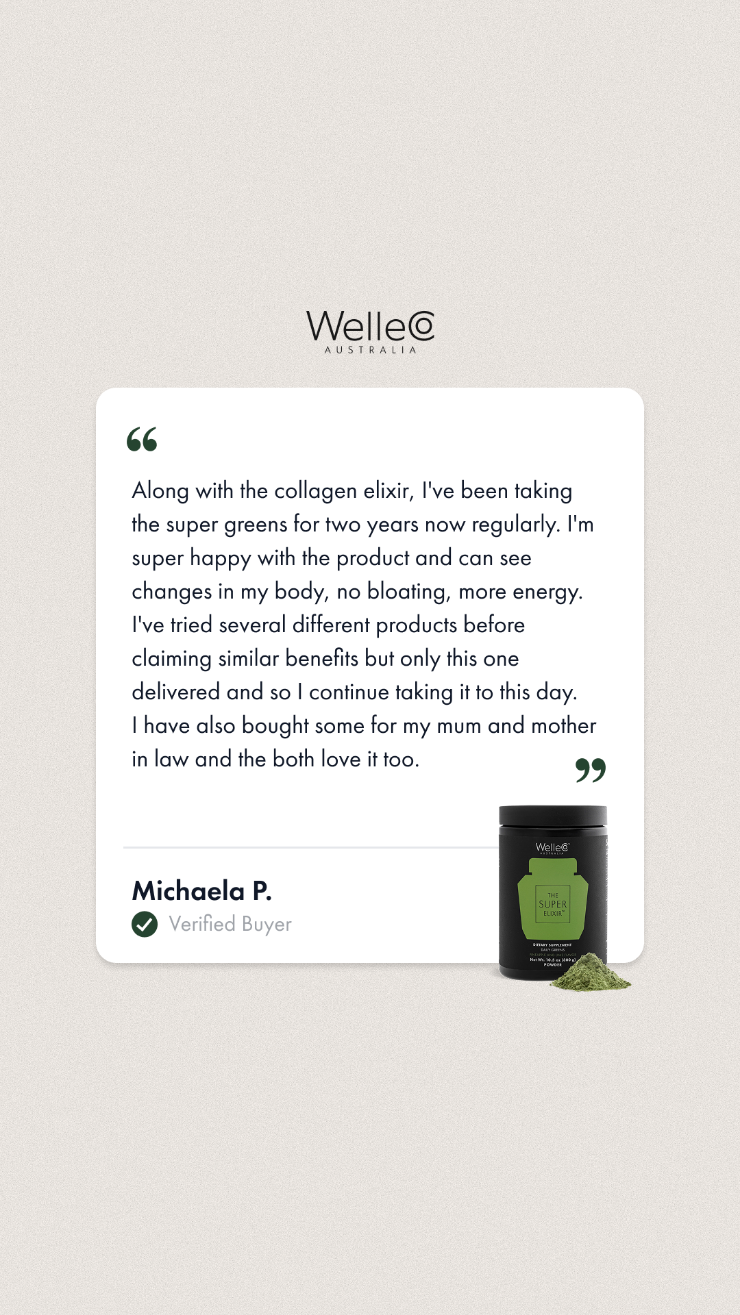WelleCo Facebook ad