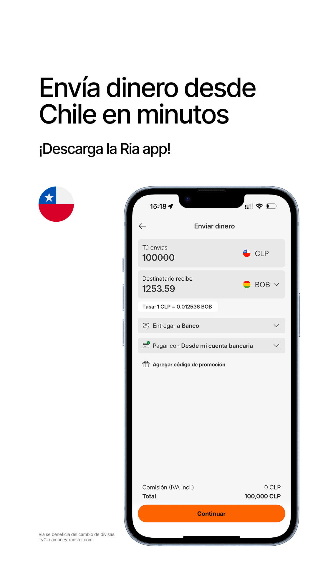 Ria Money Transfer Facebook ad