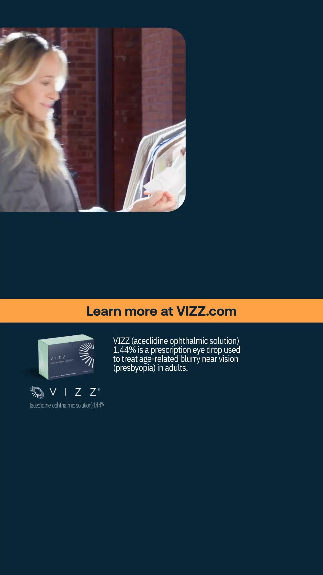 VIZZ Facebook ad: VIZZ eye drops