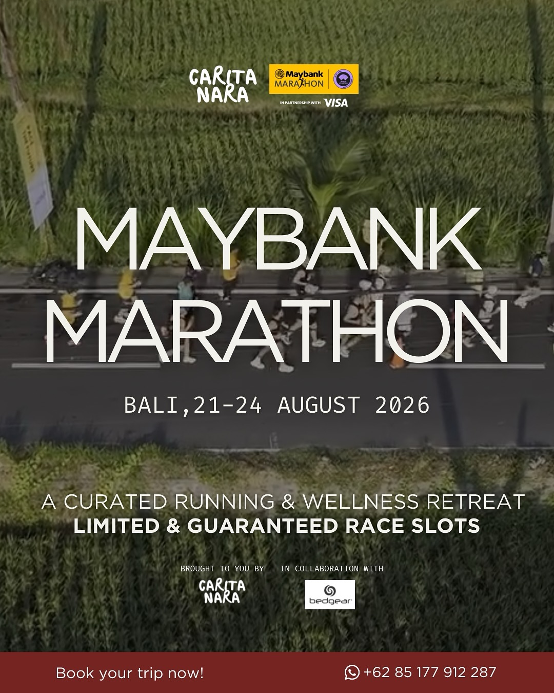 caritanaratravel Facebook ad: Your Maybank Marathon Bali 2026 package is here