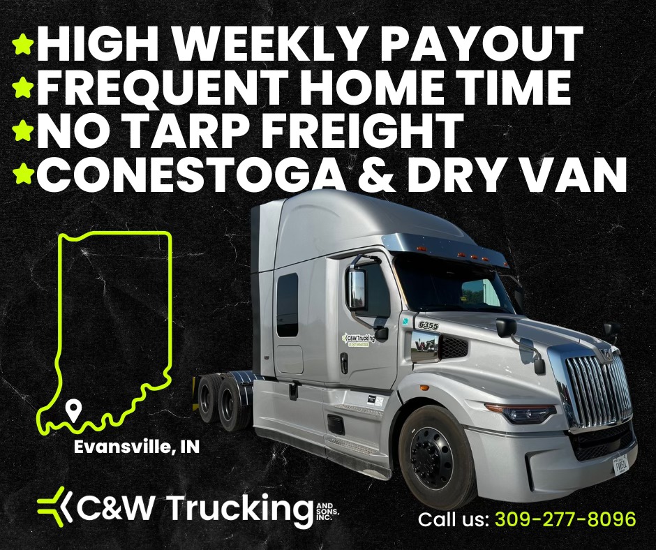 C & W Trucking, INC Facebook ad