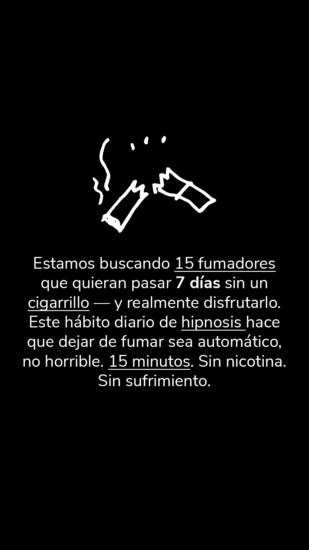 Dr. Andrew Mitchell Facebook ad: Deja de fumar con la hipnoterapia