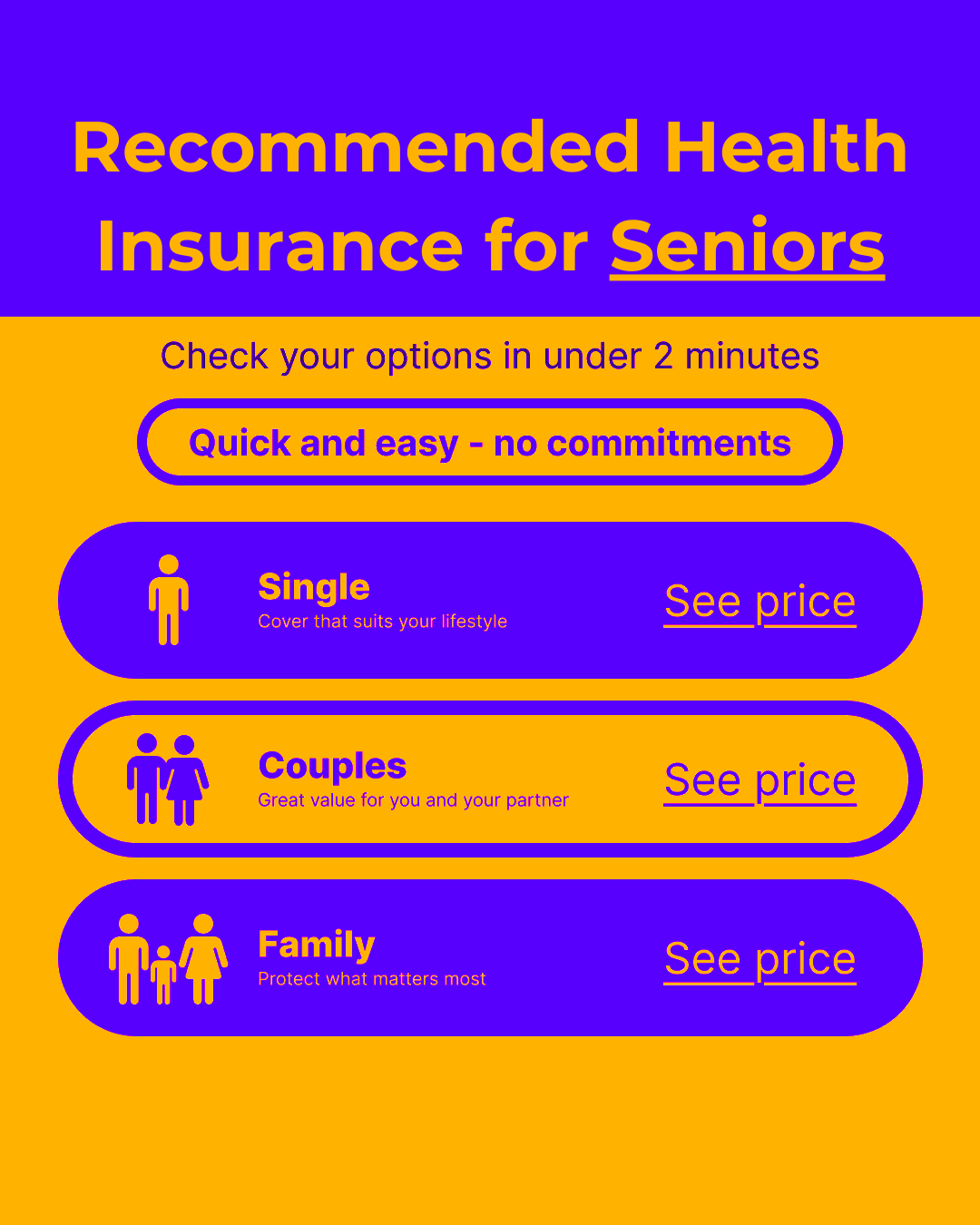 Health Insurance Comparison Facebook ad