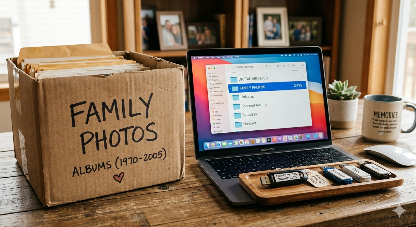 Middle Calgary Scanning Facebook ad: We come to you, photos on USB from $199